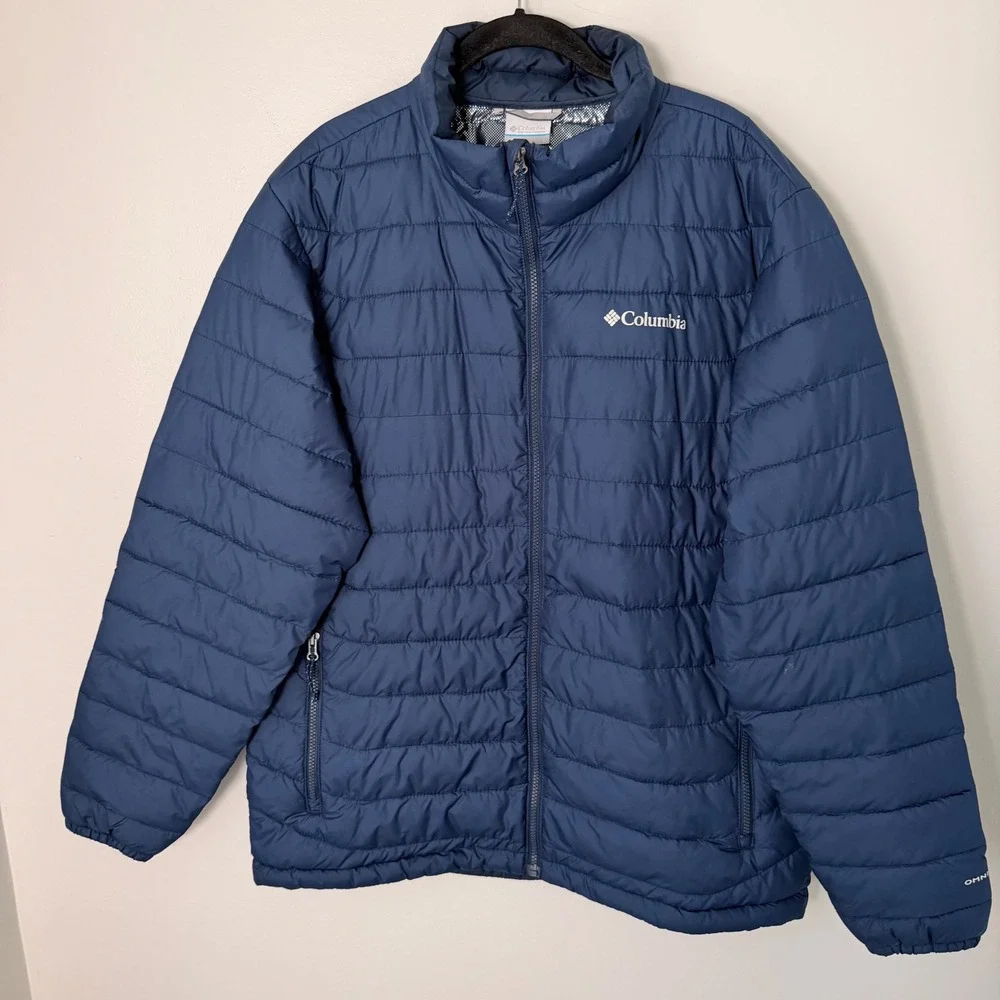 Columbia Omni‎ Heat Mens Puffer Jacket (LG) Quilted Full Zip Gorpcore Outdoor